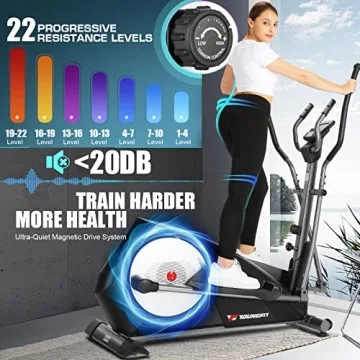 YOUNGFIT Elliptical Machine with 22 Resistance Levels