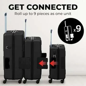 Tach V3.1 Hard Shell 3 Piece Luggage Set for Smart Travel