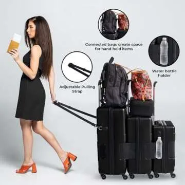 Tach V3.1 Hard Shell 3 Piece Luggage Set for Smart Travel