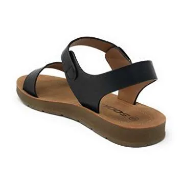 Soda PLENTY Women's Strappy Ankle Wrap Sandals