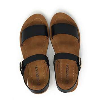 Soda PLENTY Women's Strappy Ankle Wrap Sandals