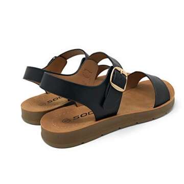 Soda PLENTY Women's Strappy Ankle Wrap Sandals