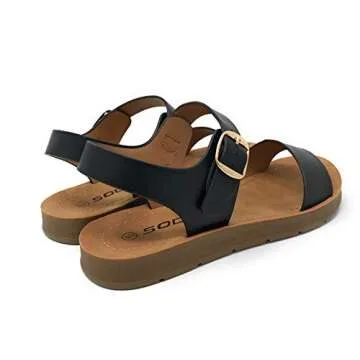 Soda PLENTY Women's Strappy Ankle Wrap Sandals