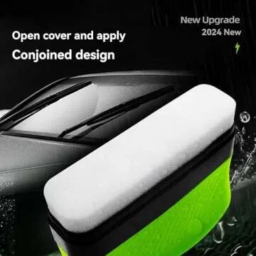 Upgrade Automotive Oil Film Cleaning Brush, Reusable Oil Film Cleaning Brush, Glass Coating for Windshield, Prevents Rain and Fog Cleaning Glass Brush, Green