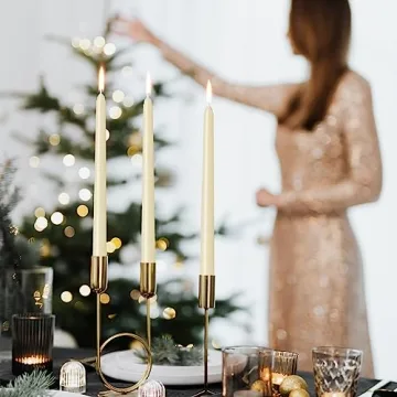 Elegant Dripless Ivory Taper Candles for Events