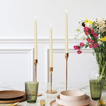 Elegant Dripless Ivory Taper Candles for Events