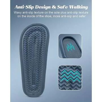 OLDSH Cloud Slides Waterproof Indoor Outdoor Slippers