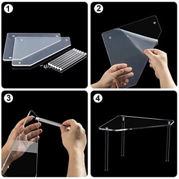 Jetec 2 Tier Corner Bathroom Organizer Countertop Shelf Acrylic Bathroom Table Organizer Vanity Tray Sink Shelf Stackable Clear Shower Corner Vanity Shelf for Bathroom Kitchen Toilet Makeup Storage