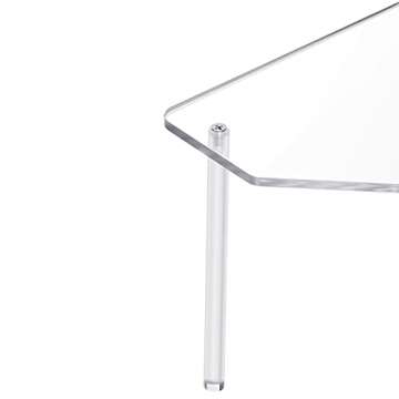 Jetec 2 Tier Corner Bathroom Organizer Countertop Shelf Acrylic Bathroom Table Organizer Vanity Tray Sink Shelf Stackable Clear Shower Corner Vanity Shelf for Bathroom Kitchen Toilet Makeup Storage