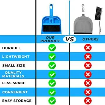 Mini Broom and Dustpan Set - Compact Cleaning Kit for Home, Car, Camping, Small Spaces, Pet Cleanup, and Travel - Durable Small Broom and Dustpan Set Mini - Pink Broom