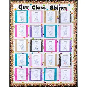 Durable Confetti Bulletin Board Roll for Teachers and Kids