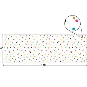 Durable Confetti Bulletin Board Roll for Teachers and Kids