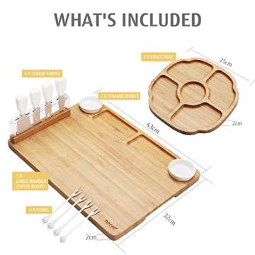hecef Large Charcuterie Board Set for All Occasions
