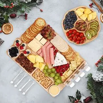 hecef Large Charcuterie Board Set for All Occasions