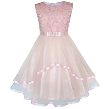 KP23 Lovely Blush Flower Girl Dress with Belt - Size 6