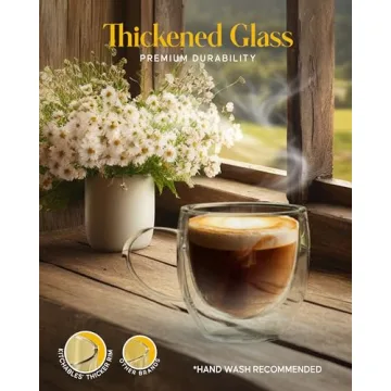 Buy Kitchables Double Walled Glass Coffee Mugs Set 4