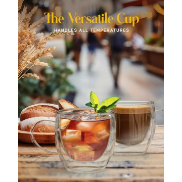 Buy Kitchables Double Walled Glass Coffee Mugs Set 4