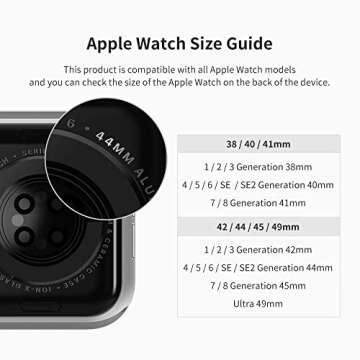 Stylish Sinjimoru Silicone Bands for Apple Watch 38-41mm