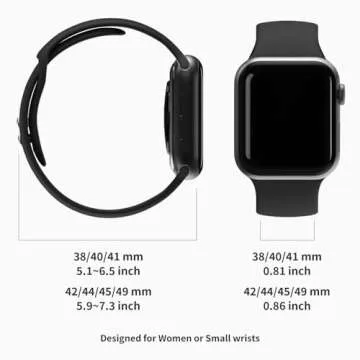 Stylish Sinjimoru Silicone Bands for Apple Watch 38-41mm