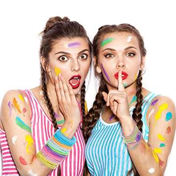 100 Pieces Silicone Jelly Bracelets Luminescent 80s 90s Hair Ties Accessories Multicolor Rainbow Wristband Valentine's Party Favor Mardi Gras Wrist Armband Retro Band for Girls Women Employee Team