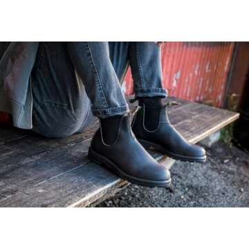 Blundstone Original 510 Series Unisex Chelsea Boots with Premium Water Resistant Leather and Cushioned Midsoles, Black, 10 US Men / 12 US Women / 9 AU