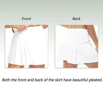 Tennis Skirt Athletic Pleated Mini Skirt Performance Golf Tennis Skorts Skirts for Women with Pockets