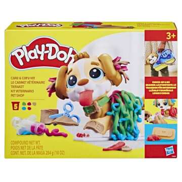 Play-Doh Care 'n Carry Vet Playset for Kids 3 Years and Up with Toy Dog, Storage, 10 Tools, and 5 Mo...