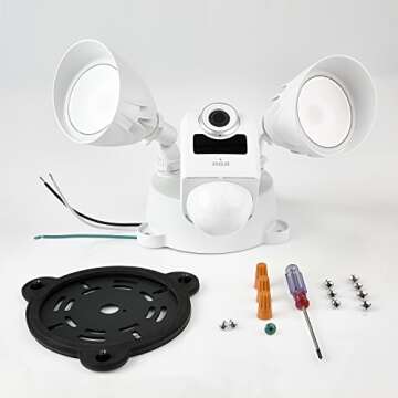 RCA Flood Light Camera - Smart Motion Sensor Security Solution for Home Surveillance