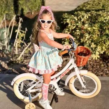 ACEGER Girls Bike with Basket for Ages 3-5 Years