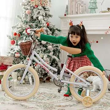 ACEGER Girls Bike with Basket for Ages 3-5 Years