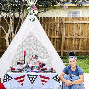 Huge Teepee, Avrsol 85 inch Height Luxury Lace Tent for Adult Super Large - Beach Tent for Party Wedding Tent