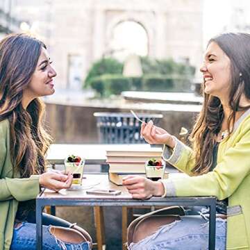 CHENGU 5 oz Disposable Dessert Cups with Lids & Spoons