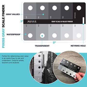 Pixiss Artist 10" Proportional Divider - Drawing Tool for Artists - Gray Scale Value Finder, Color Wheel and Artists View Catcher Finder - Drawing Supplies & Drafting Tools
