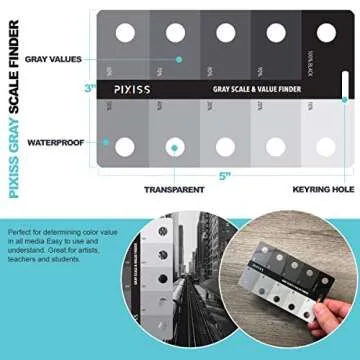 Pixiss Artist 10" Proportional Divider - Drawing Tool for Artists - Gray Scale Value Finder, Color Wheel and Artists View Catcher Finder - Drawing Supplies & Drafting Tools