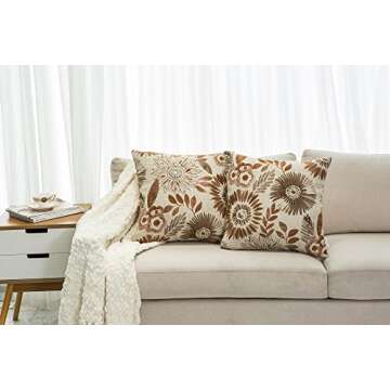 Mika Home Decorative Throw Pillow Covers 20x20 Inches