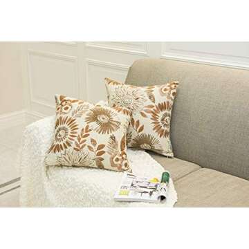 Mika Home Decorative Throw Pillow Covers 20x20 Inches