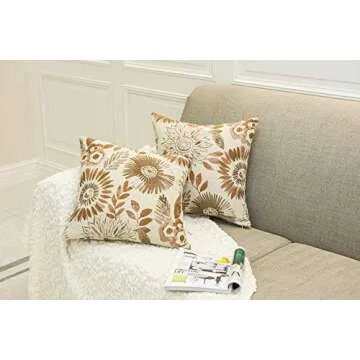 Mika Home Decorative Throw Pillow Covers 20x20 Inches