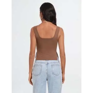 Trendy Queen Womens Going Out Crop Tops Backless Tank Tops Summer Y2k Teen Girls Basics Cute Clothes CoffeeGrey S