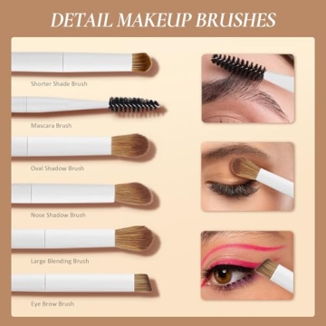 LUXBRU Professional 20PC Makeup Brushes & Case Set