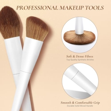 LUXBRU Professional 20PC Makeup Brushes & Case Set