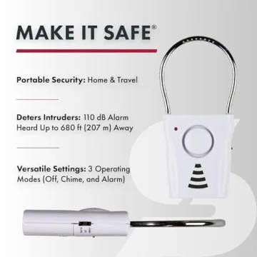 SABRE 110dB Door Alarm - Portable Safety Alarm for Travel