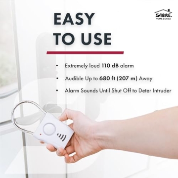 SABRE 110dB Door Alarm - Portable Safety Alarm for Travel