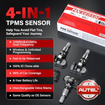 Autel TPMS Sensor Set of 4, Dual Frequency Compatible