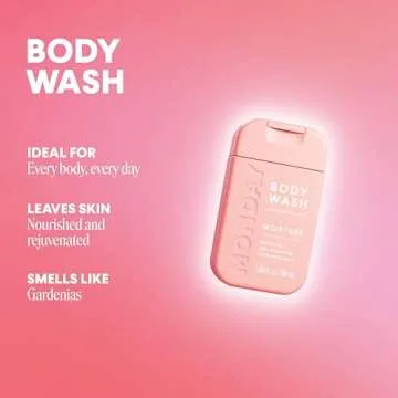 MONDAY Body Wash Moisture Travel Pack -50ML (4 Pack) - Nourishing Ingredients, Shea Butter, Coconut Oil and Grapefruit Extract, Hyrdrate and Replenish Skin