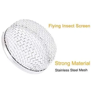 Wadoy Flying Insect Screen, RV Furnace Screen Vent Cover,RV Bug Screen Covers for Camper Heater Vents (2.8'' x 1.3'')