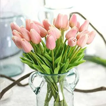 30 pcs Real-Touch Artificial Tulip Flowers for Decoration