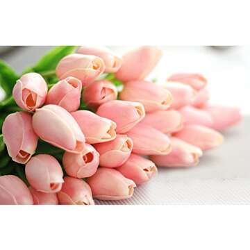 30 pcs Real-Touch Artificial Tulip Flowers for Decoration