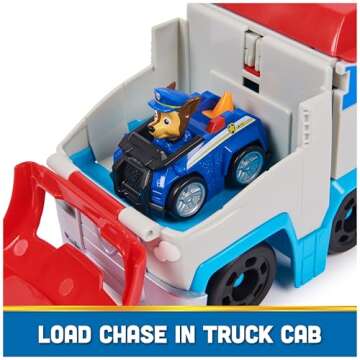 Paw Patrol: Pup Squad Patroller Team Vehicle, Toy Truck with Collectible Chase Toy Car, Kids Toys fo...