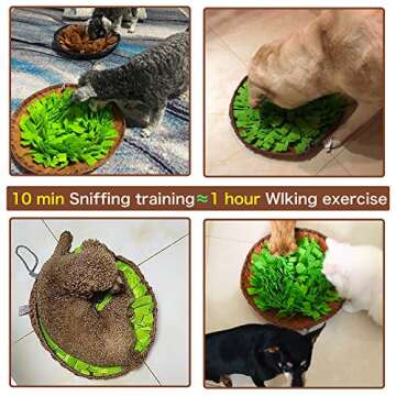 ALOYA Snuffle Mat，Dog Snuffle Mat，Nosework for Dogs Large Small Pet Treat Interactive Puzzle Dispenser Toys Machine Washable