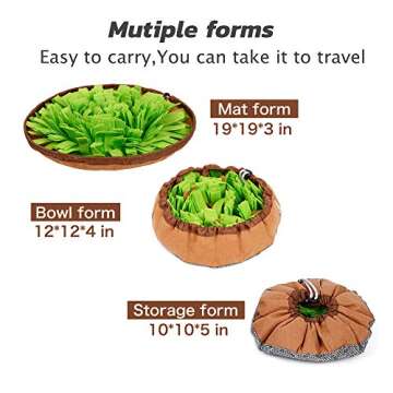 ALOYA Snuffle Mat，Dog Snuffle Mat，Nosework for Dogs Large Small Pet Treat Interactive Puzzle Dispenser Toys Machine Washable